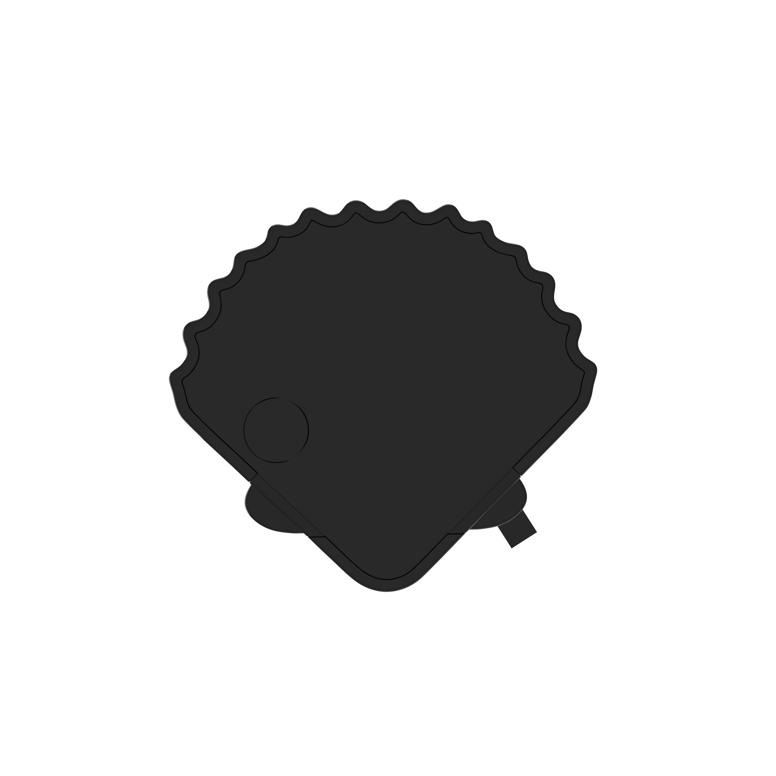 Seashell-shaped "Find My" Tracker-Black