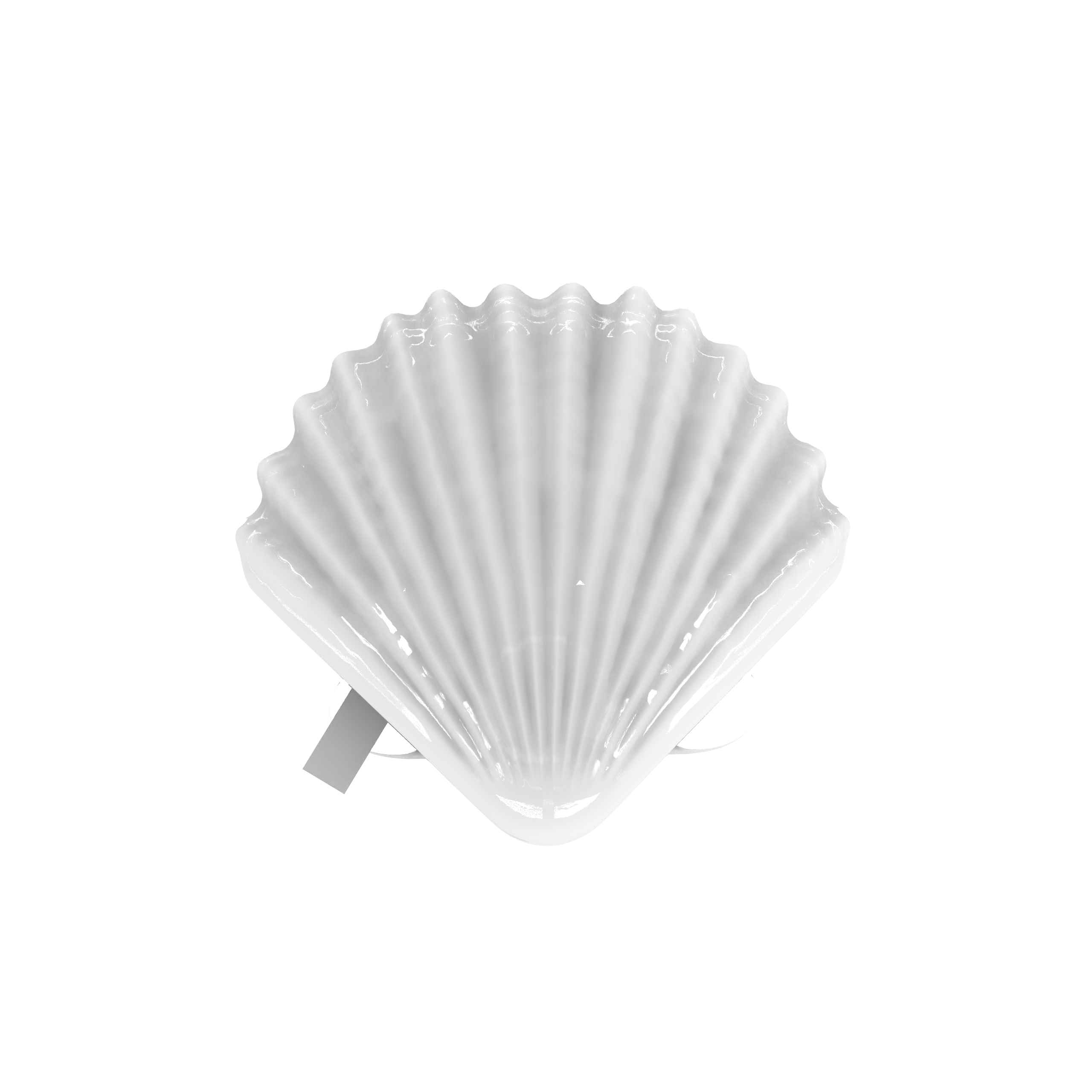 Seashell-shaped "Find My" Tracker-White
