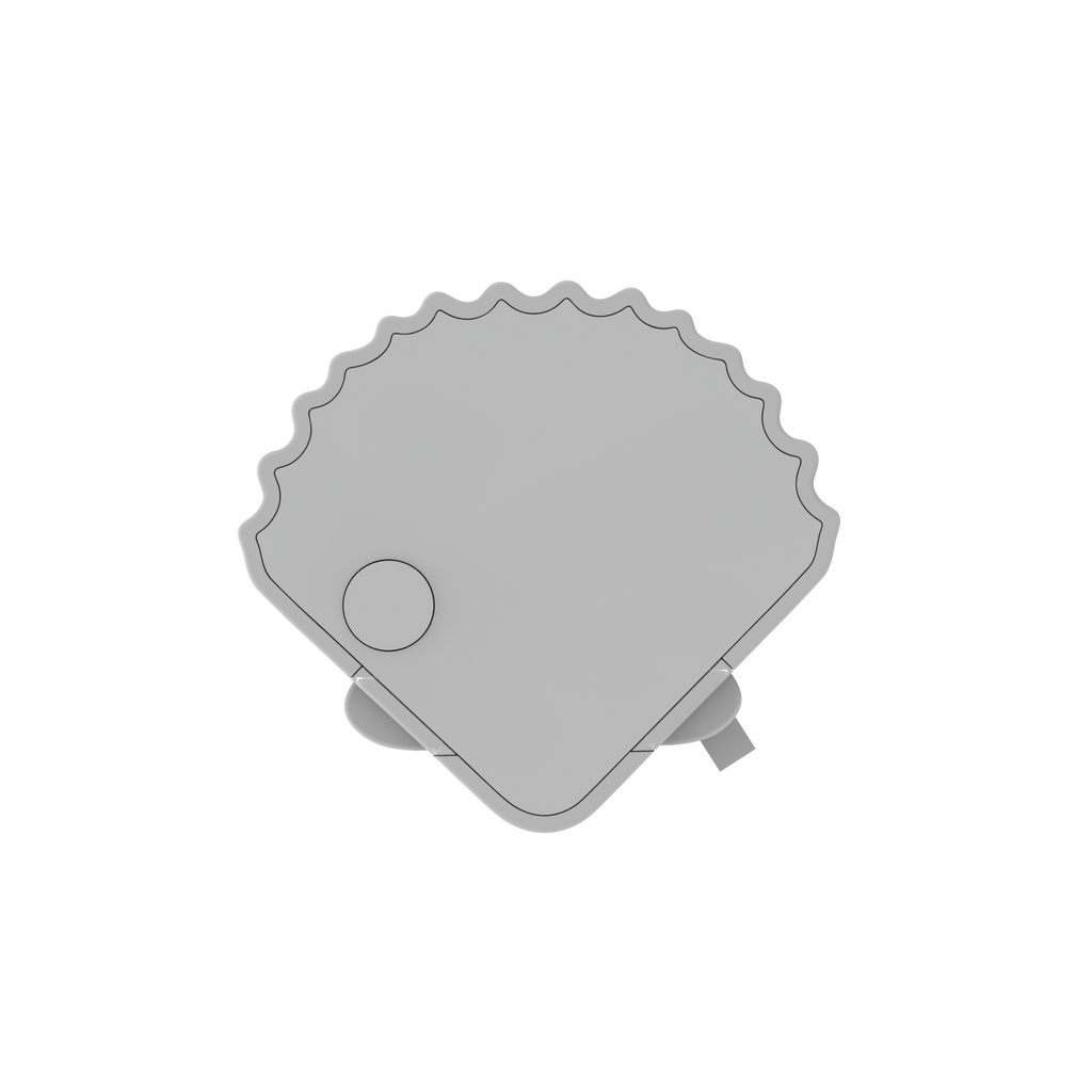 Seashell-shaped "Find My" Tracker-White