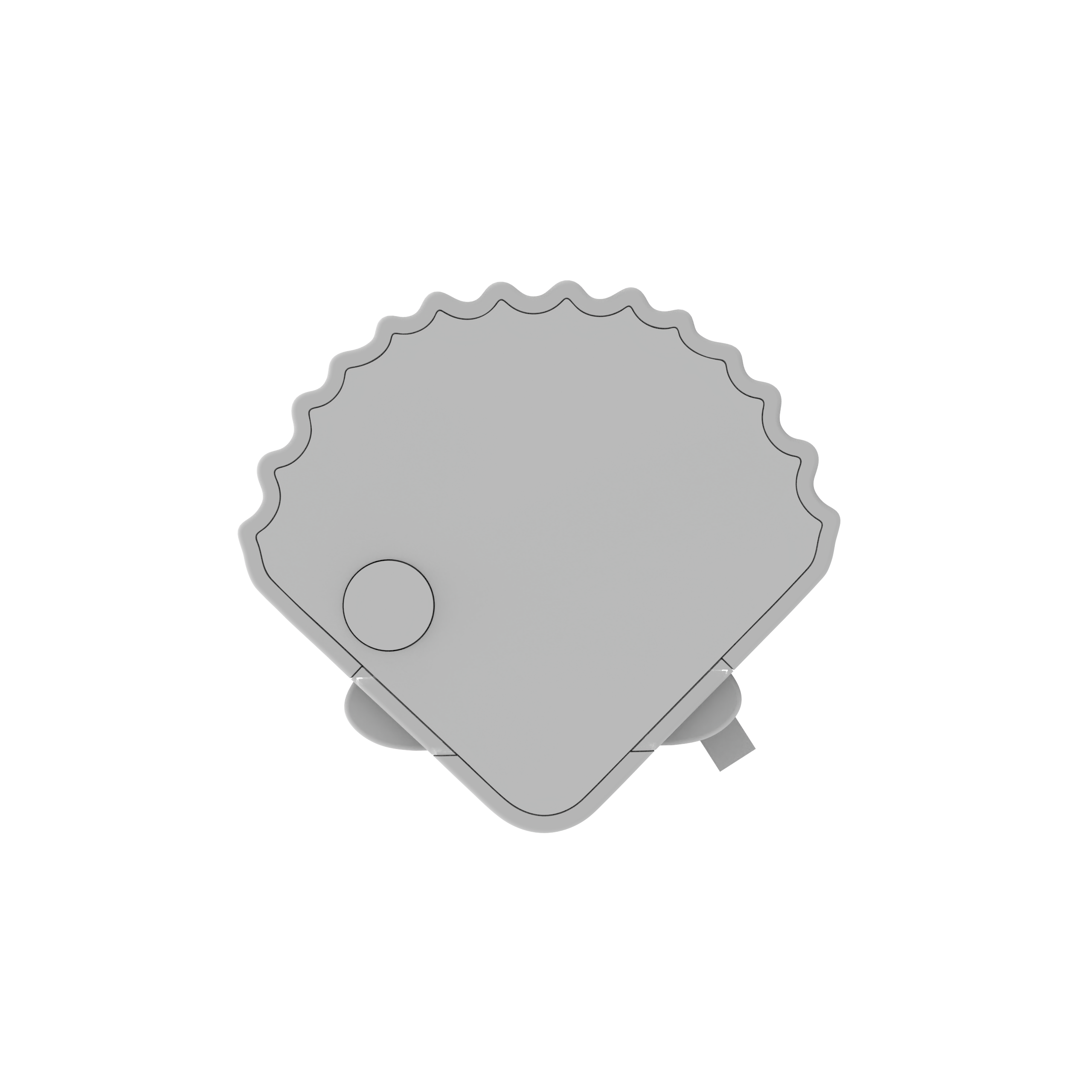 Seashell-shaped "Find My" Tracker-White