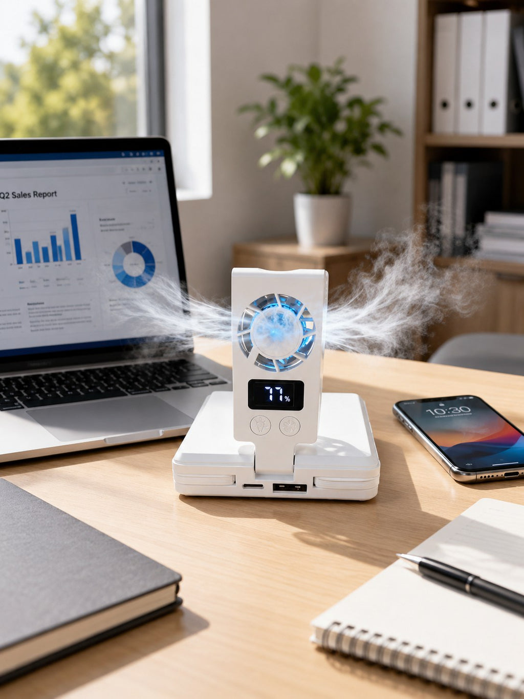 PB009-5K-Brushless Power Bank Magfan-White